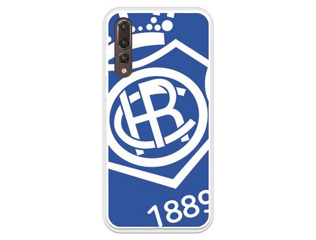 Funda para Huawei P20 Pro del Recre Escudo Fondo azul - Licencia Oficial Real Club Recreativo de Huelva