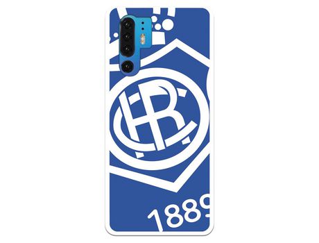 Funda para Huawei P30 Pro del Recre Escudo Fondo azul - Licencia Oficial Real Club Recreativo de Huelva
