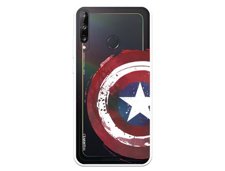 Funda para Huawei P40 Lite E Oficial de Marvel Capitan America Escudo Transparente