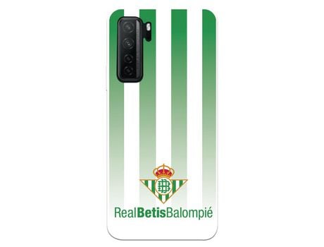 Funda para Huawei P40 Lite 5G del Betis Fondo Rayas Verdiblancas - Licencia Oficial