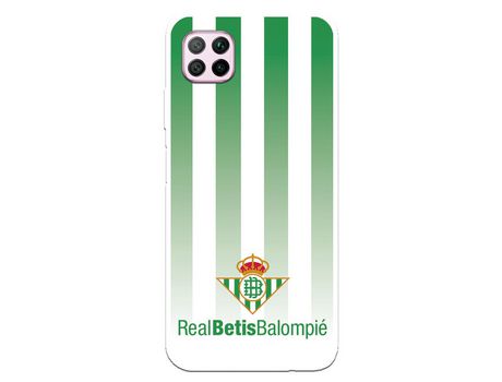 Funda para Huawei P40 Lite del Betis Fondo Rayas Verdiblancas - Licencia Oficial