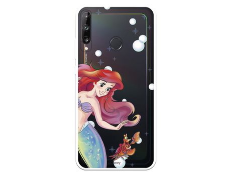 Funda para Huawei P40 Lite E Oficial de Disney Ariel y Sebastián Burbujas - La Sirenita
