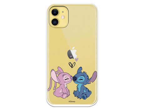Funda para iPhone 11 Oficial de Disney Angel & Stitch Beso - Lilo & Stitch