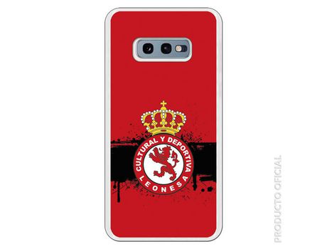 Funda Oficial Cultural y Deportiva Leonesa Escudo fondo rojo para Samsung Galaxy S10e