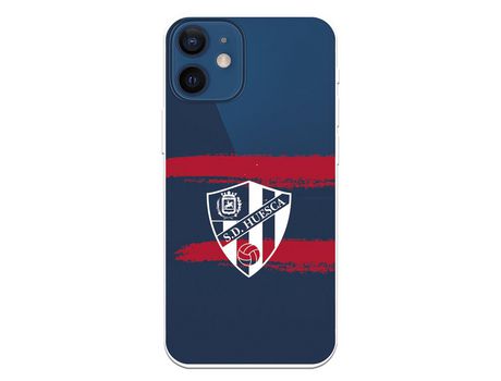Funda para iPhone 12 Mini del Huesca Rayas Transparente - Licencia Oficial SD Huesca
