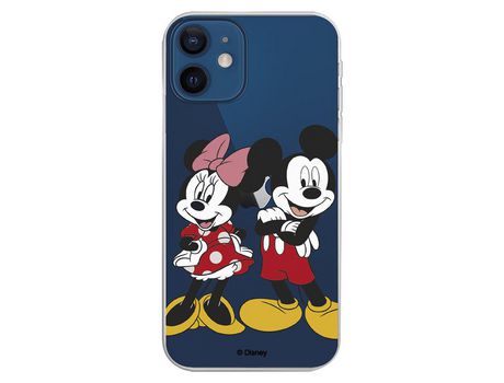 Funda para iPhone 12 Mini Oficial de Disney Mickey y Minnie Posando - Clásicos Disney