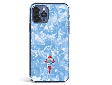 Funda para iPhone 12 Pro del Celta Escudo Fondo Hinchada - Licencia Oficial RC Celta
