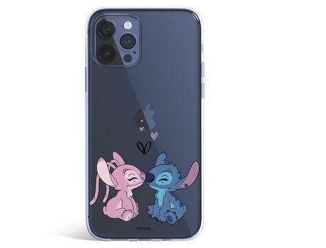 Funda para iPhone 12 Pro Max Oficial de Disney Angel & Stitch Beso - Lilo & Stitch