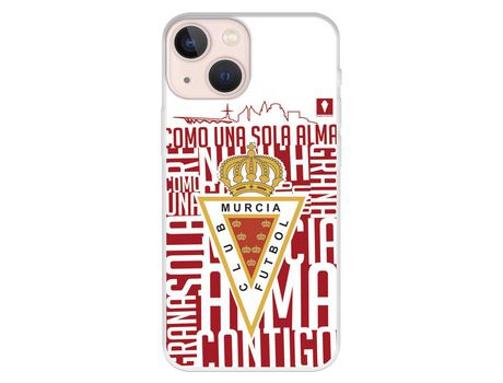 Funda para iPhone 13 Mini del Real Murcia Escudo Fondo Blanco - Licencia Oficial Real Murcia