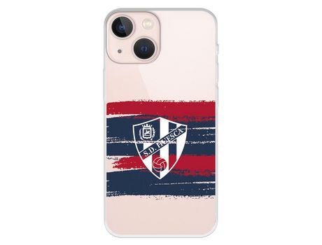 Funda para iPhone 13 Mini del Huesca Rayas Transparente - Licencia Oficial SD Huesca
