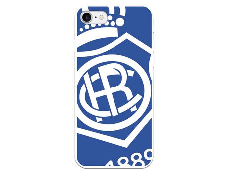 Funda para iPhone 7 del Recre Escudo Fondo azul - Licencia Oficial Real Club Recreativo de Huelva