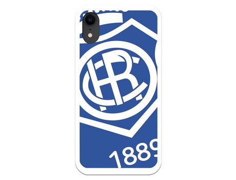Funda para iPhone XR del Recre Escudo Fondo azul - Licencia Oficial Real Club Recreativo de Huelva