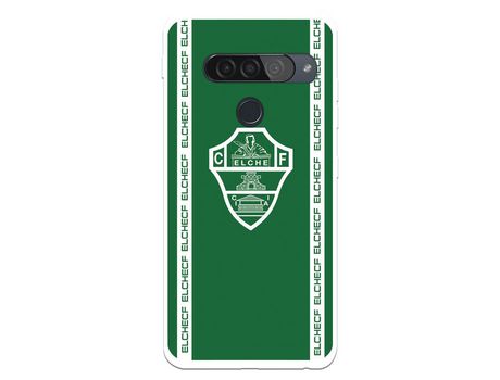 Funda para LG G8s ThinQ del Elche CF Escudo Fondo Verde - Licencia Oficial Elche CF
