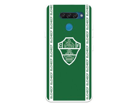 Funda para LG Q60 del Elche CF Escudo Fondo Verde - Licencia Oficial Elche CF