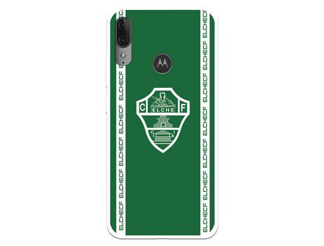 Funda para Motorola Moto E6 Plus del Elche CF Escudo Fondo Verde - Licencia Oficial Elche CF