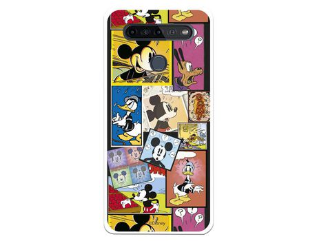 Funda para LG K51S Oficial de Disney Mickey Comic - Clásicos Disney