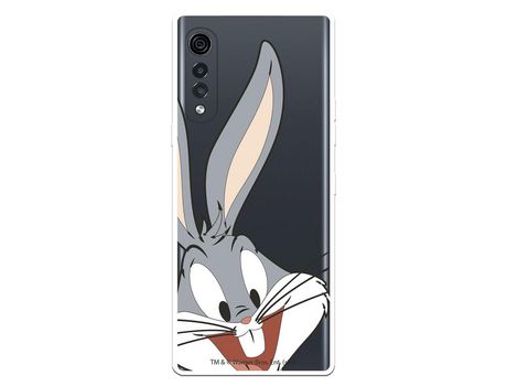 Funda para LG Velvet 5G Oficial de Warner Bros Bugs Bunny Silueta Transparente - Looney Tunes