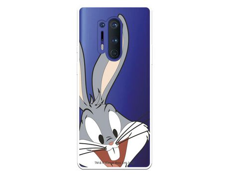 Funda para OnePlus 8 Pro Oficial de Warner Bros Bugs Bunny Silueta Transparente - Looney Tunes