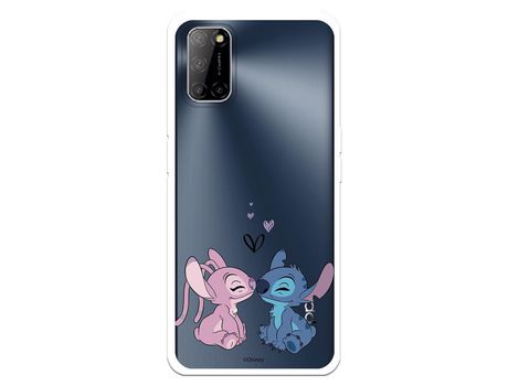 Funda para Oppo A52 Oficial de Disney Angel & Stitch Beso - Lilo & Stitch