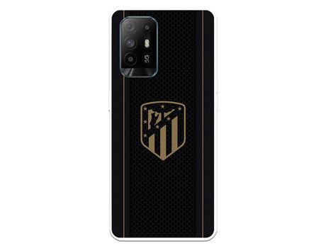 Funda para Oppo A74 4G del Atleti Escudo Dorado Fondo Negro - Licencia Oficial