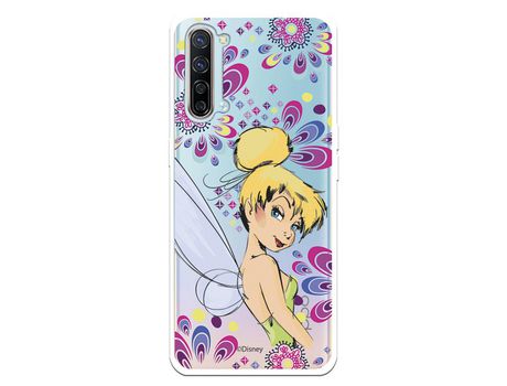 Funda para Oppo Find X2 Lite Oficial de Disney Campanilla Flores - Peter Pan
