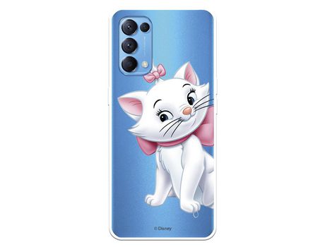 Funda para Oppo Find X3 Lite Oficial de Disney Marie Silueta - Los Aristogatos