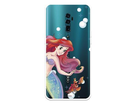 Funda para Oppo Reno 10X Zoom Oficial de Disney Ariel y Sebastián Burbujas - La Sirenita