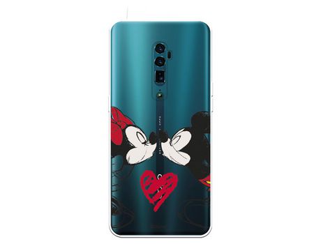 Funda para Oppo Reno 10x Zoom Oficial de Disney Mickey y Minnie Beso - Clásicos Disney