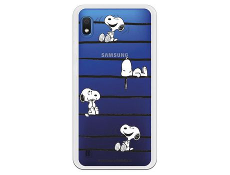Funda para Samsung Galaxy A10 Oficial de Peanuts Snoopy rayas - Snoopy
