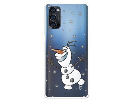 Funda para Oppo Reno 4 Pro Oficial de Disney Olaf Transparente - Frozen