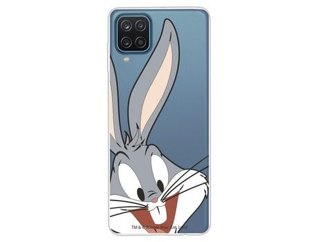 Funda para Samsung Galaxy A12 Oficial de Warner Bros Bugs Bunny Silueta Transparente - Looney Tunes