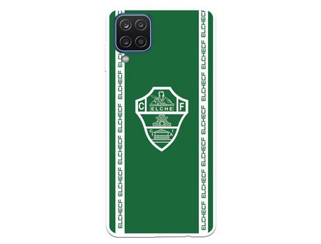 Funda para Samsung Galaxy A12 del Elche CF Escudo Fondo Verde - Licencia Oficial Elche CF