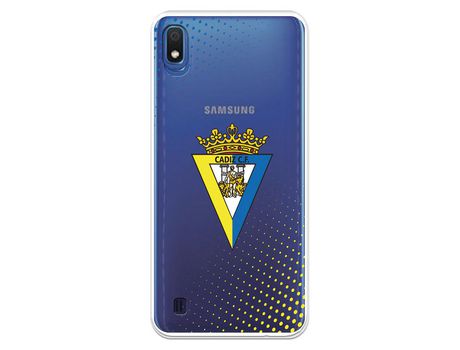 Funda para Samsung Galaxy A10 del Cádiz Escudo Transparente - Licencia Oficial