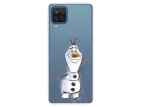 Funda para Samsung Galaxy A12 Oficial de Disney Olaf Transparente - Frozen