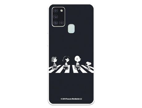 Funda para Samsung Galaxy A21S Oficial de Peanuts Personajes Beatles - Snoopy