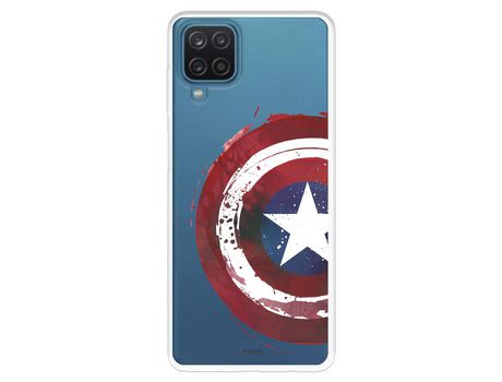 Funda para Samsung Galaxy A22 4G Oficial de Marvel Capitan America Escudo Transparente