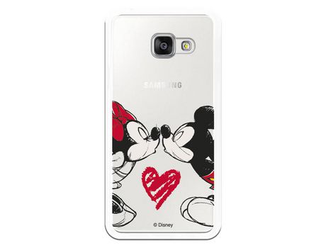 Funda para Samsung Galaxy A3 2016 Oficial de Disney Mickey y Minnie Beso - Clásicos Disney