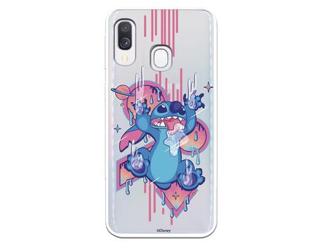 Funda para Samsung Galaxy A40 Oficial de Disney Stitch Graffiti - Lilo & Stitch