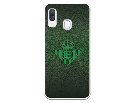 Funda para Samsung Galaxy A40 del Betis Escudo Verde Fondo trama - Licencia Oficial