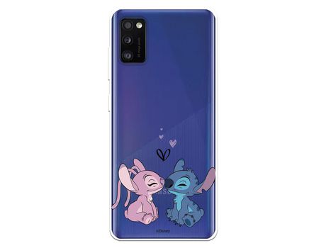 Funda para Samsung Galaxy A41 Oficial de Disney Angel & Stitch Beso - Lilo & Stitch