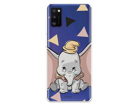 Funda para Samsung Galaxy A41 Oficial de Disney Dumbo Silueta Transparente - Dumbo
