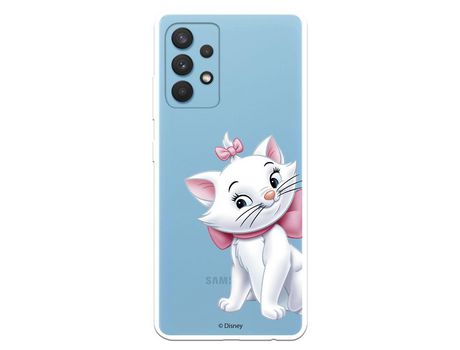 Funda para Samsung Galaxy A32 4G Oficial de Disney Marie Silueta - Los Aristogatos