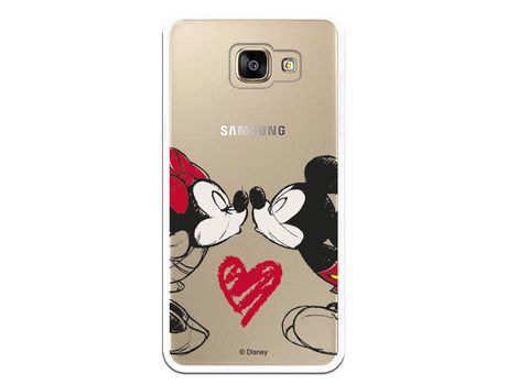 Funda para Samsung Galaxy A5 2016 Oficial de Disney Mickey y Minnie Beso - Clásicos Disney