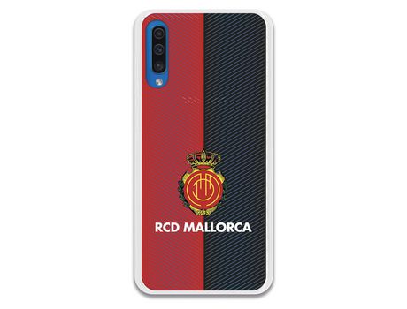 Funda para Samsung Galaxy A50 del Mallorca RCD Mallorca Diagonales Transparente - Licencia Oficial RCD Mallorca