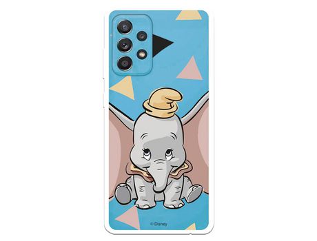 Funda para Samsung Galaxy A52 5G Oficial de Disney Dumbo Silueta Transparente - Dumbo