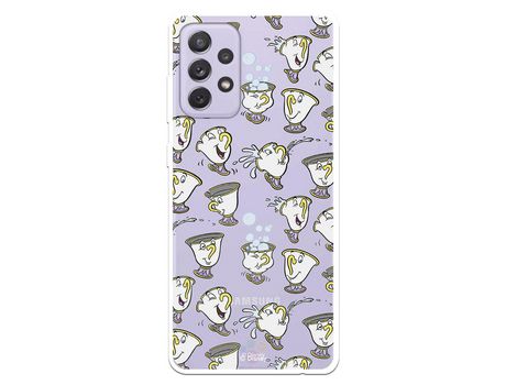 Funda para Samsung Galaxy A72 5G Oficial da Disney Chip Potts Siluetas La Bella y la Bestia