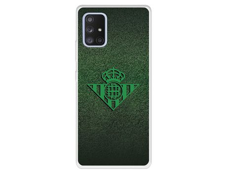 Funda para Samsung Galaxy A71 5G del Betis Escudo Verde Fondo trama - Licencia Oficial