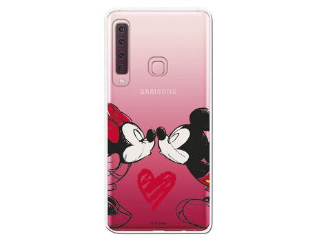 Funda para Samsung Galaxy A9 2018 Oficial de Disney Mickey y Minnie Beso - Clásicos Disney