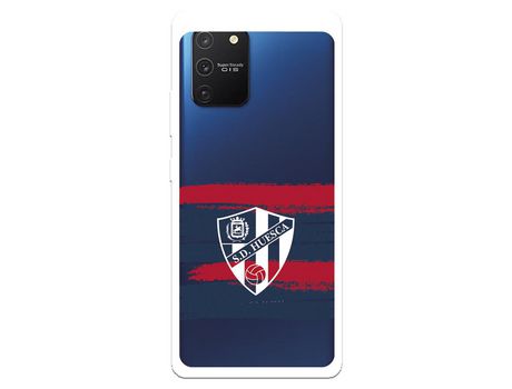 Funda para Samsung Galaxy A91 del Huesca Rayas Transparente - Licencia Oficial SD Huesca