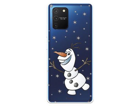 Funda para Samsung Galaxy A91 Oficial de Disney Olaf Transparente - Frozen